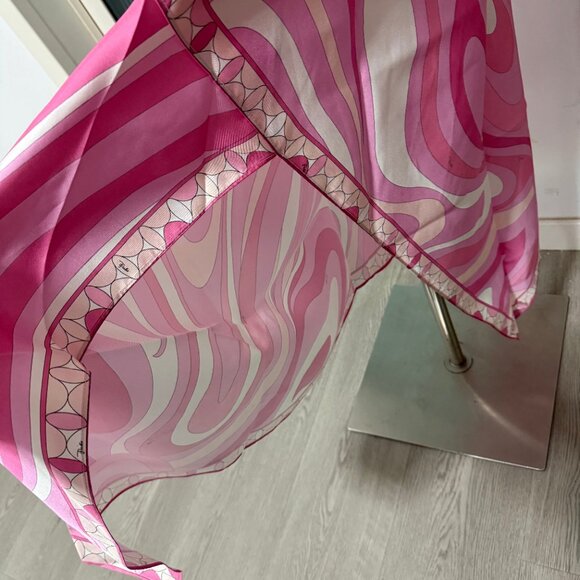 Pucci Printed Asymmetrical Skirt In Pink - Picture 7 of 9